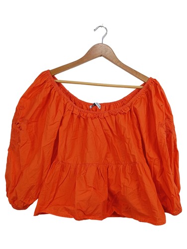 Zara chemisier femme orange - chemisier,