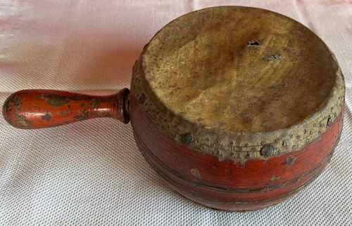 Tambour ancien bois laque - tambour,
