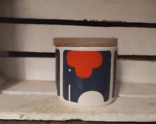 Orla Kiely RARE Boîte de rangement bocal pot cuisine en céramique 2014 Éléphant