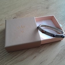 Gas Bijoux  Bracelet Strada petit modèle argenté orné de cabochons avec boite