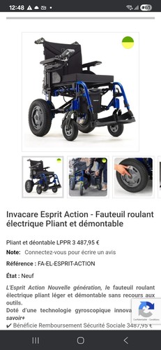 Fauteuil roulant électrique - fauteuil,