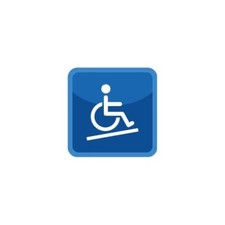 Passage handicapé fauteuil roulant 7887 autocollant sticker