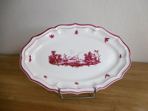 Plat ovale faience gien - faience, decor