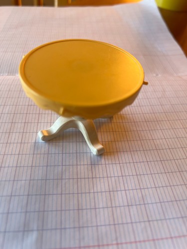 Playmobil table ronde jaune - ronde,