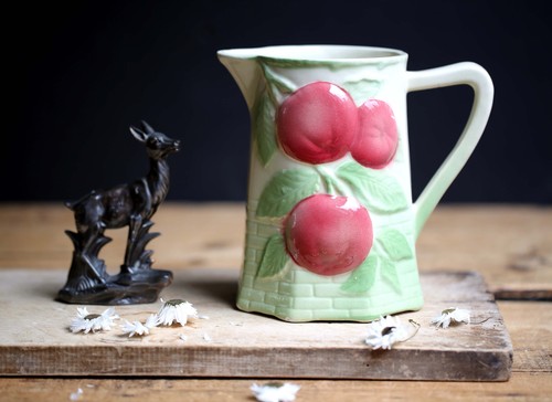 Antique french majolica jug - antique,