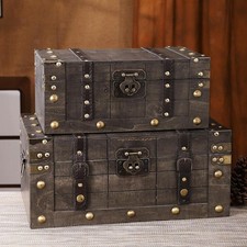 Coffre au trésor vintage en