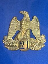 MILITARIA PLAQUE DE SHAKO 21° BATAILLON GARDE NATIONALE MODELE 1852