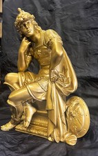 Statue guerrier en  régule