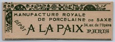 1910 A la Paix, Manufacture