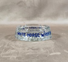 Cendrier White Horse Scotch Whisky en verre Made in France Vintage 1970