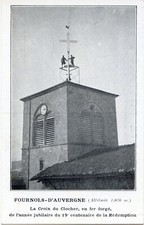 Fournols d'Auvergne - La croix du clocher en fer forgé
