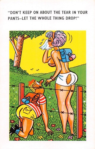 Carte postale comic - comic, risqué