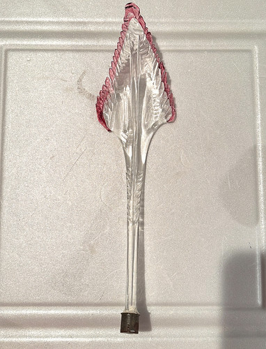 Pampille feuille verre de - pampille, en