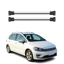 Barres de toit transversales pour VW Golf Sportsvan 2014-2019 Aluminium Gris