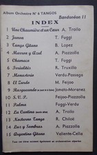 album partition orchestre N° 6 tangos - bandonéon II
