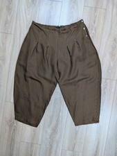 Pantalon court femme Gudrun Sjoden en lin mélangé à rayures bohèmes XL