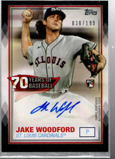 2021 Topps 70 Ans De Baseball Autographes Noir #70YAJW Jake Woodford Auto /199