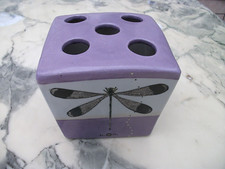 GRAND VASE PIQUE FLEURS CERAMIQUE-DECOR LIBELLULE- FABIENNE JOUVIN - 1999