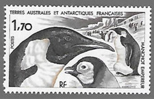TERRES AUSTRALES N°109 "FAUNE, MANCHOT EMPEREUR 1 F. 70" NEUF xx TTB