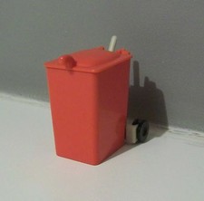 PLAYMOBIL (R5102) EBOUEURS - Poubelle Rouge avec Chariot de Transport Gris 3470