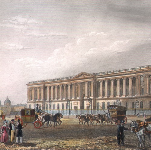 1850 gravure aquarellée paris - 1850,