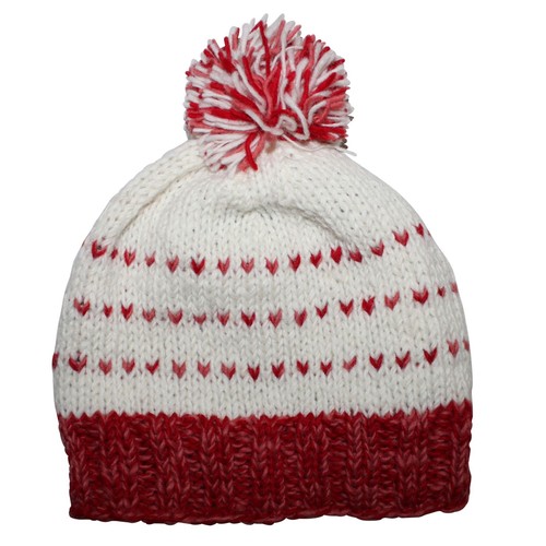 Bonnet laine avec motif - en,