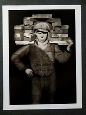 Ouvrier manœuvre bâtiment AUGUST SANDER  photo document cutout 