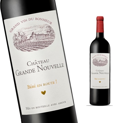 Set wine bottle labels - of,