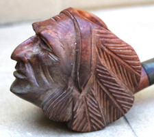 ancienne pipe a décor d un indien