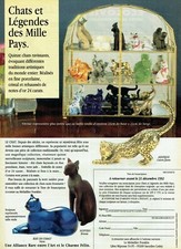 Publicité Advertising 220  1992  Chats & légendes Mille Pays Médaillier Franklin