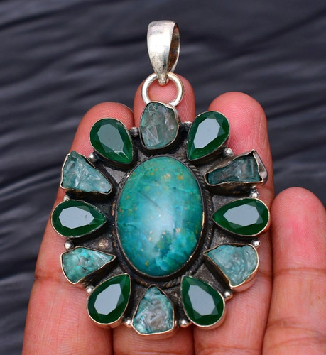 Pendentif fait main argent - pendentif,