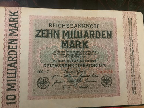 Billet allemand millions de - millions,