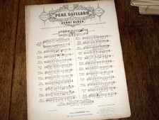 couplets en duo de l'opéra comique Le Père Gaillard piano chant 1854 Reber