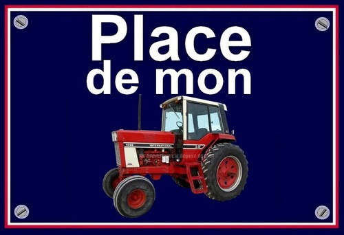 Plaque place mon tracteur - de,