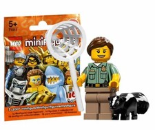 FIGURINE MINIFIGURE LEGO SERIE 15 71011 N°8 L'AGENT DE CONTROLE DES ANIMAUX