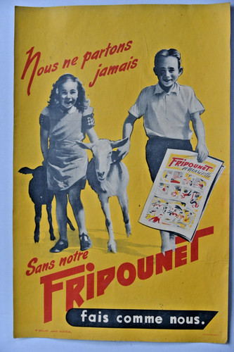 Affiche publicitaire fripounet - affiche,