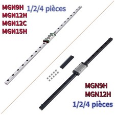 Rail de guidage linéaire MGN9H MGN12H/C MGN15 et chariots à billes imprimante 3D