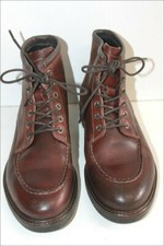 ZARA Man Bottines à Lacets Cuir Marron Acajou Talons T 42 TBE