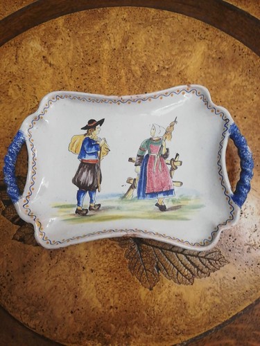 Plat quimper signé - plat,