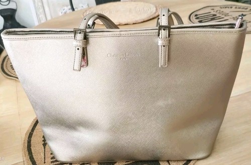 Sac main beige doré - a,