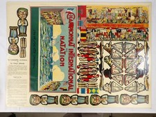 SAUSSINE Championnat International de Natation BELLE PLANCHE CHROMOLITHOGRAPHIE