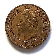 #9938 - 10 centimes 1861 A Napoléon III SUP/SPL ancien nettoyage