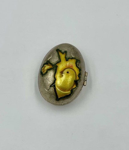 Antique easter egg box chick - egg,