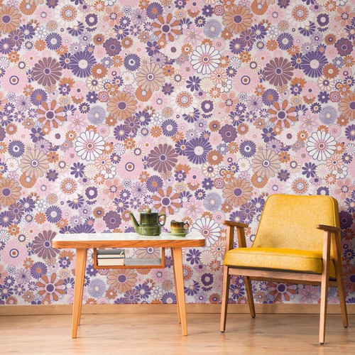 Papier peint floral - peint,