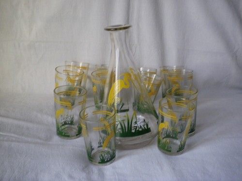 Verres une carafe - 12, carafe,