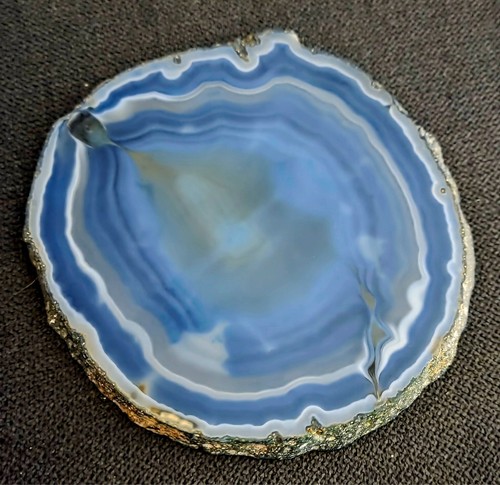 Tranche agate bleue - d'agate,