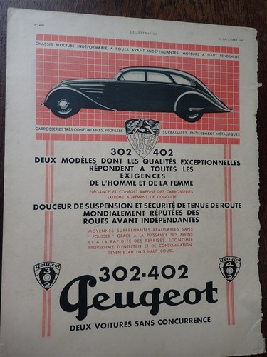 Peugeot 302 402 automobile - peugeot, et