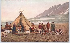 Vintage Postcard of Eskimo