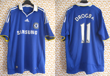 Maillot vintage Chelsea 2008 Drogba Home bleu Adidas Samsung Jersey - L