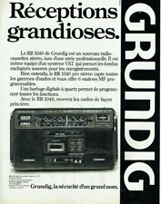 Publicité Advertising 1120 1980  Grundig  radio-cassettes stéréo  VAT RR 1040 